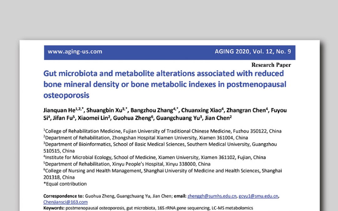 La presencia de Escherichia/Shigella, Enterobacter y Citrobacter, se asocia a osteopenia y osteoporosis