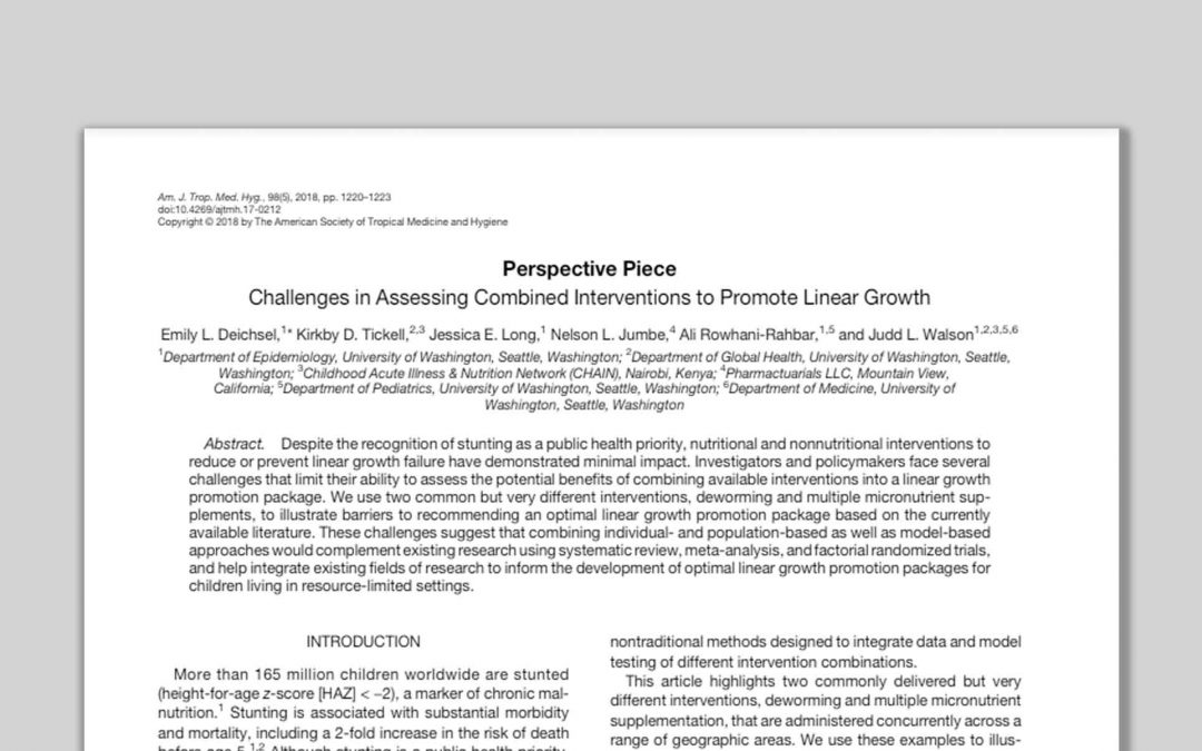 Challenges in Assessing Combined Interventions to Promote Linear Growth